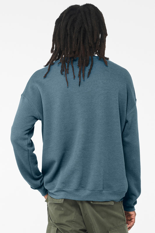 Bella+Canvas Unisex Sponge Fleece Drop Shoulder Sweatshirt BC3945 Heather Deep Teal