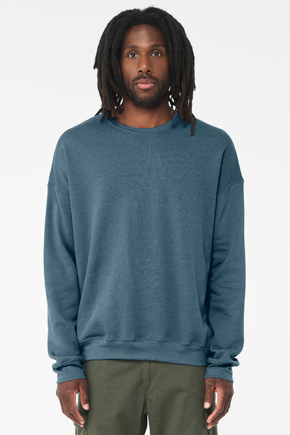 Bella+Canvas Unisex Sponge Fleece Drop Shoulder Sweatshirt BC3945 Heather Deep Teal