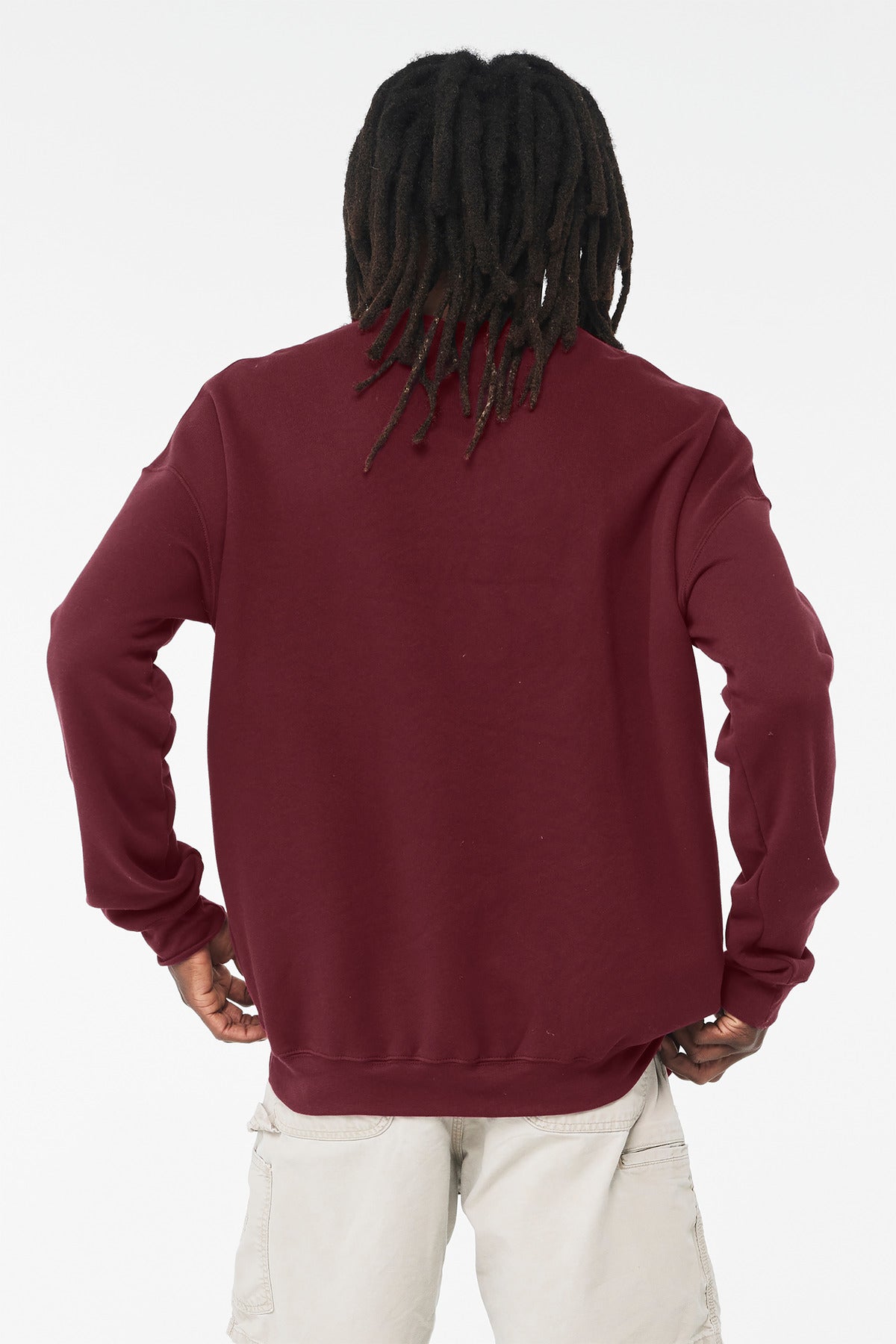 Bella+Canvas Unisex Sponge Fleece Drop Shoulder Sweatshirt BC3945 Maroon