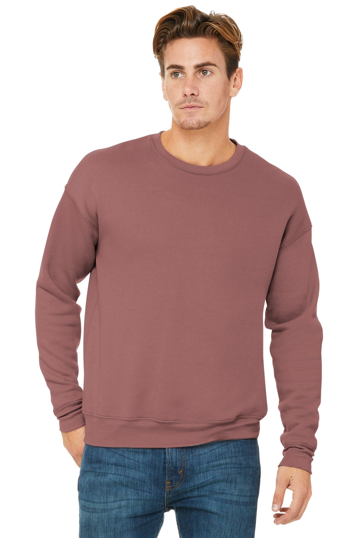 Bella+Canvas Unisex Sponge Fleece Drop Shoulder Sweatshirt BC3945 Mauve