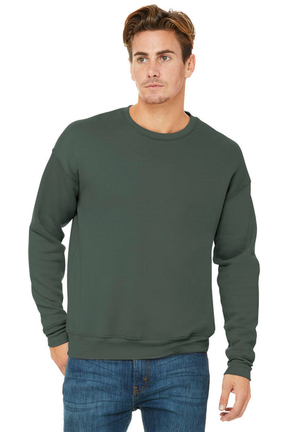 Bella+Canvas Unisex Sponge Fleece Drop Shoulder Sweatshirt BC3945 Military Green
