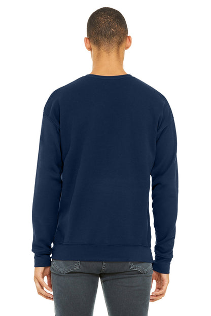 BELLA+CANVAS  Unisex Sponge Fleece Drop Shoulder Sweatshirt. BC3945 Navy