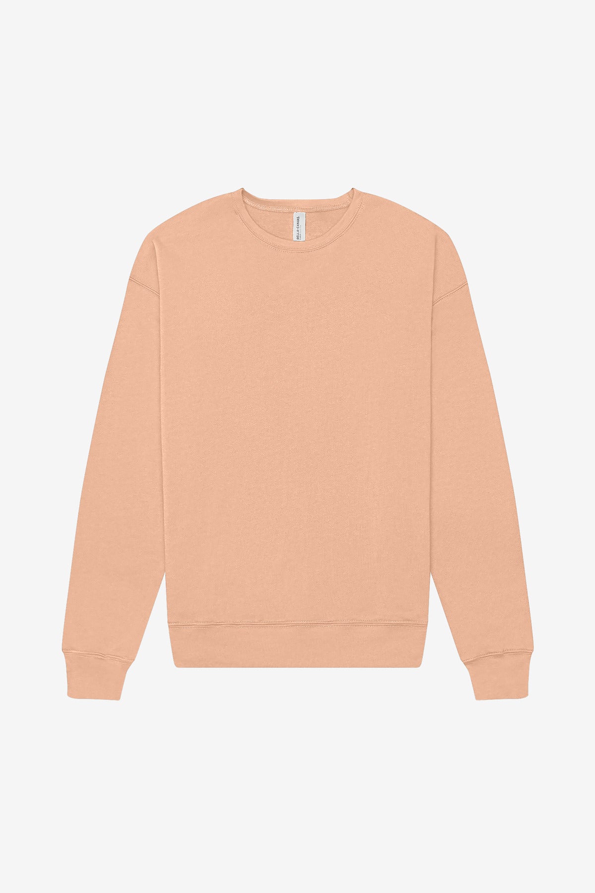 BELLA+CANVAS Unisex Sponge Fleece Drop Shoulder Sweatshirt. BC3945 Peach