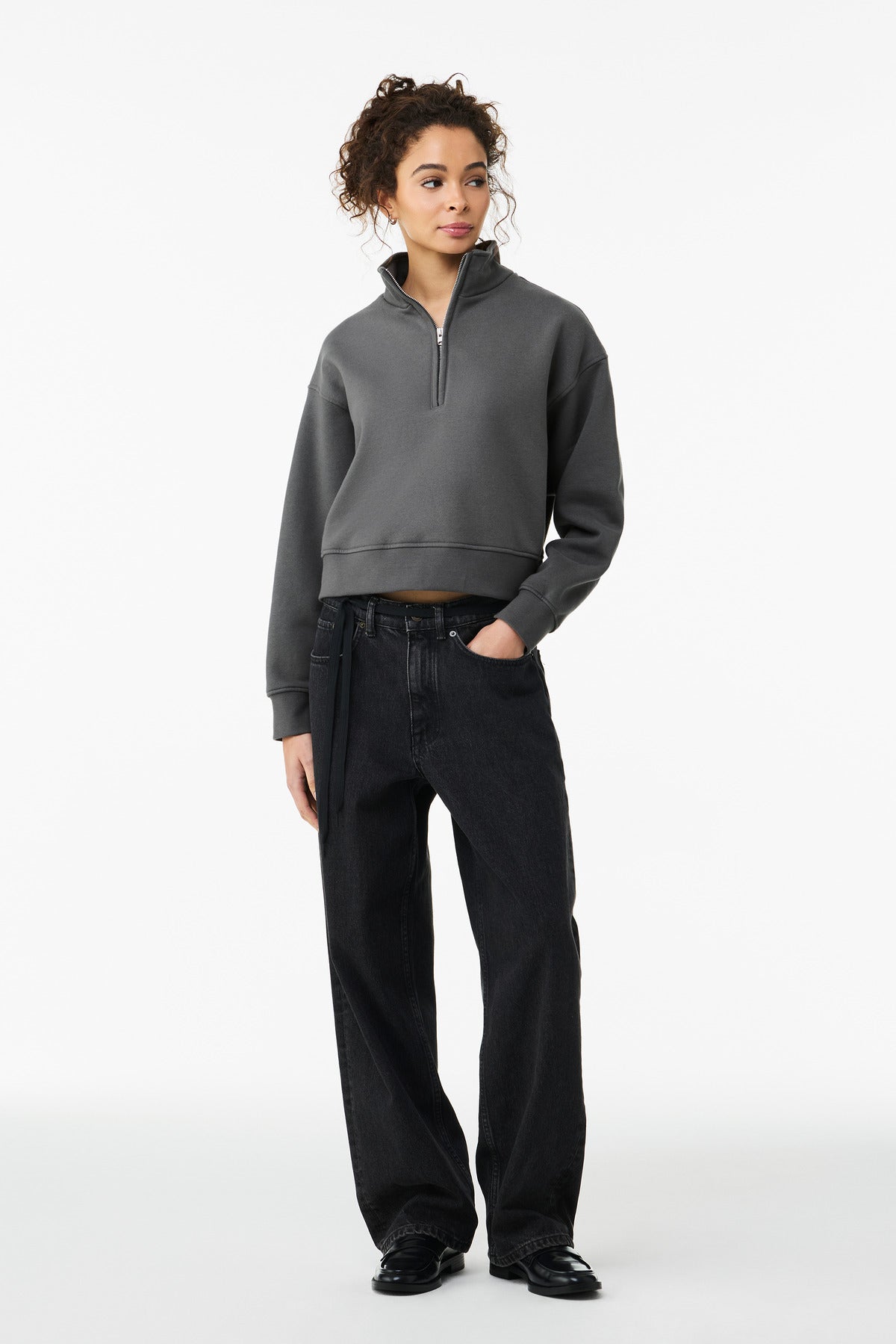 BELLA+CANVAS Women's 10-Ounce 1/2-Zip Pullover BC4540 Asphalt
