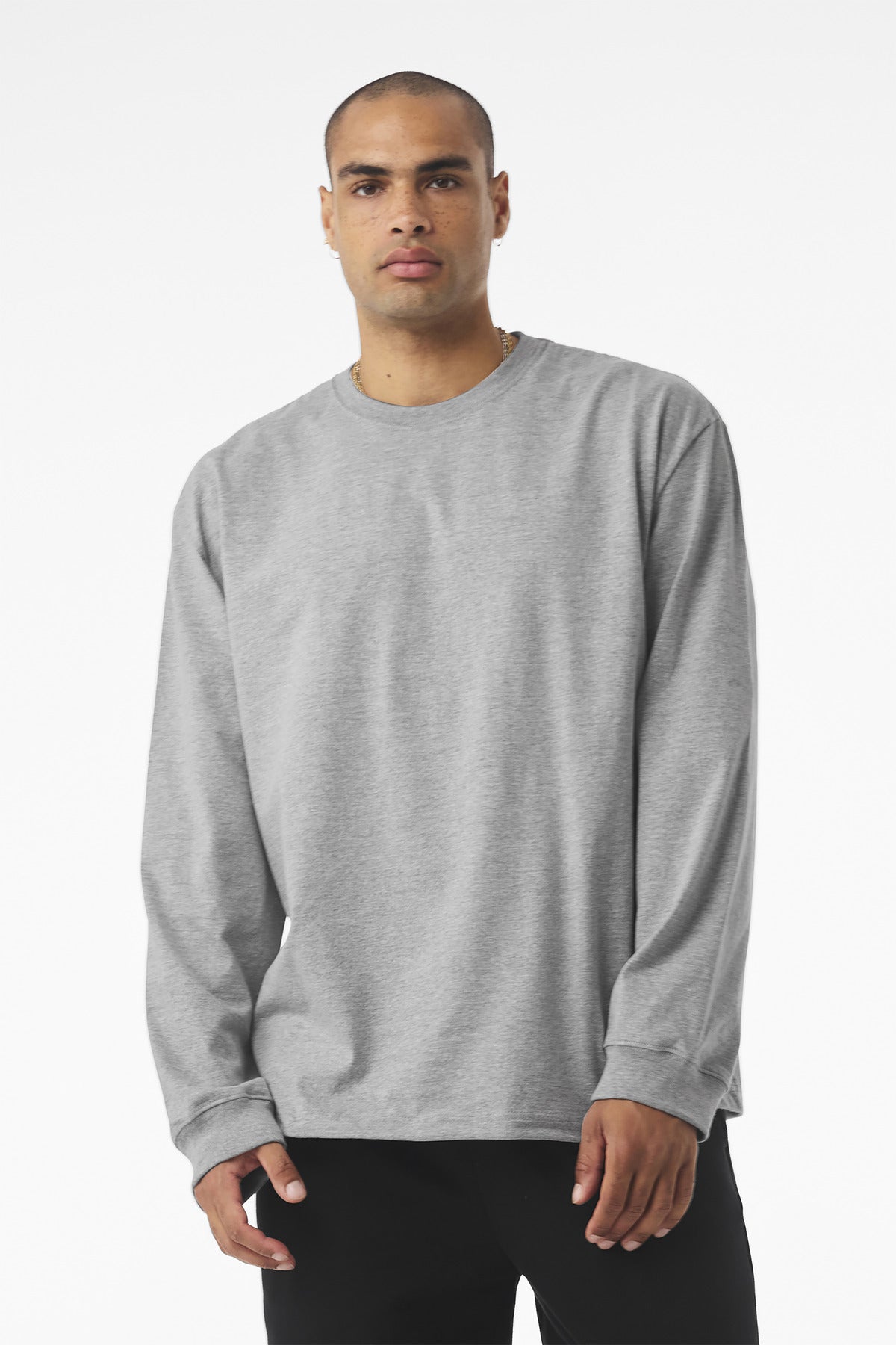 Bella+Canvas Unisex 75-Ounce Heavyweight Long Sleeve Tee BC4651 Athletic Heather