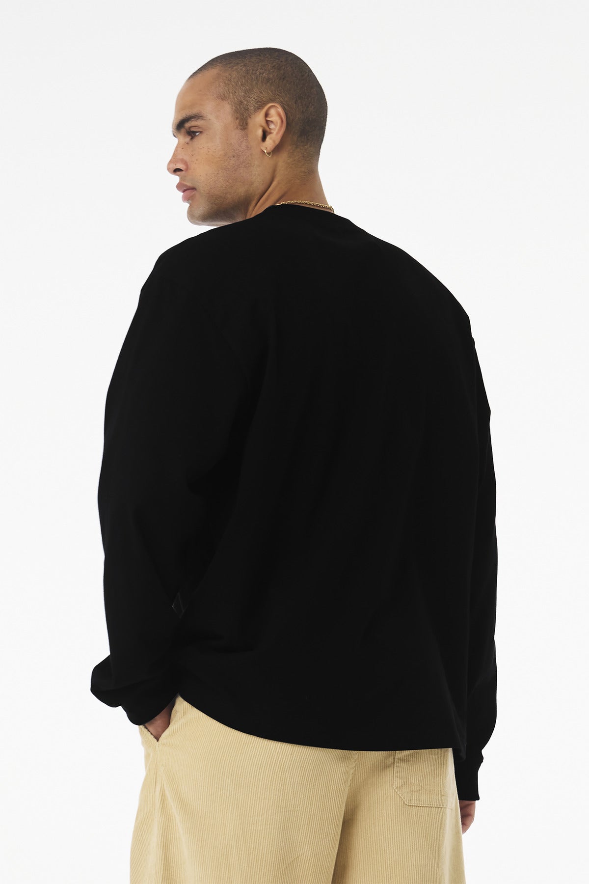 Bella+Canvas Unisex 75-Ounce Heavyweight Long Sleeve Tee BC4651 Black