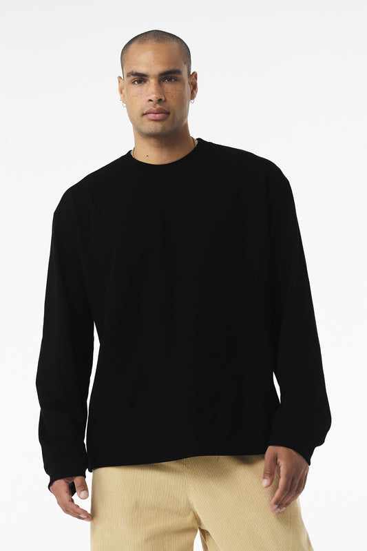 Bella+Canvas Unisex 75-Ounce Heavyweight Long Sleeve Tee BC4651 Black