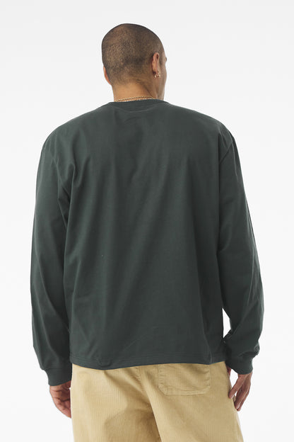 Bella+Canvas Unisex 75-Ounce Heavyweight Long Sleeve Tee BC4651 Hunter Green