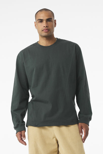 Bella+Canvas Unisex 75-Ounce Heavyweight Long Sleeve Tee BC4651 Hunter Green