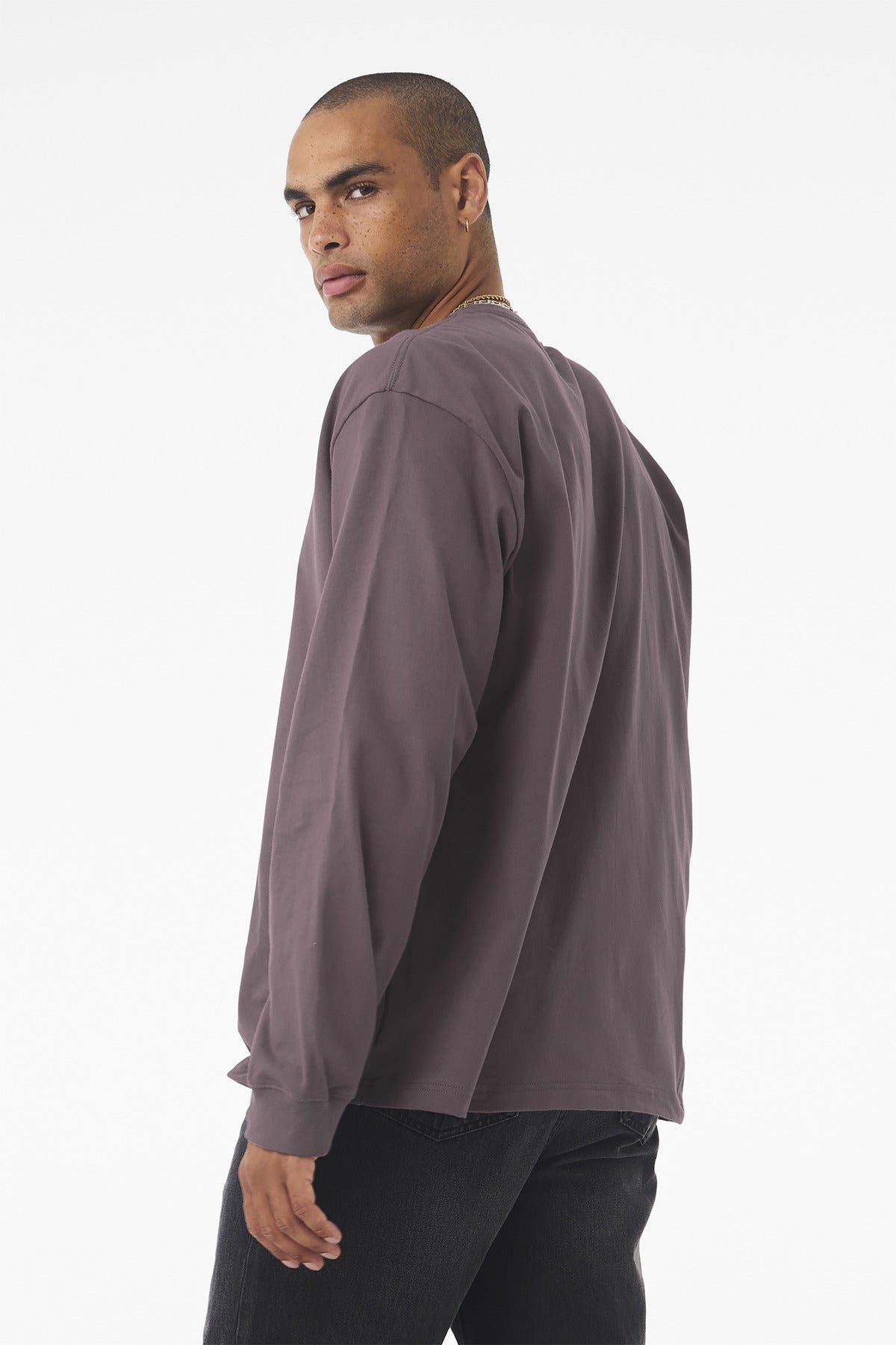 Bella+Canvas Unisex 75-Ounce Heavyweight Long Sleeve Tee BC4651 Purple Storm