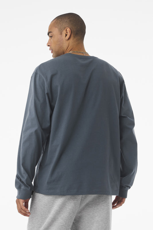 Bella+Canvas Unisex 75-Ounce Heavyweight Long Sleeve Tee BC4651 Vintage Navy