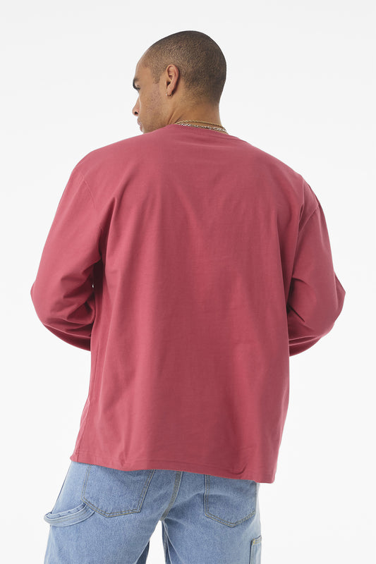 Bella+Canvas Unisex 75-Ounce Heavyweight Long Sleeve Tee BC4651 Vintage Red
