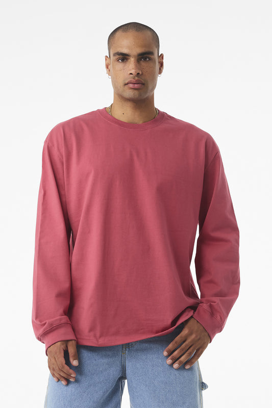 Bella+Canvas Unisex 75-Ounce Heavyweight Long Sleeve Tee BC4651 Vintage Red