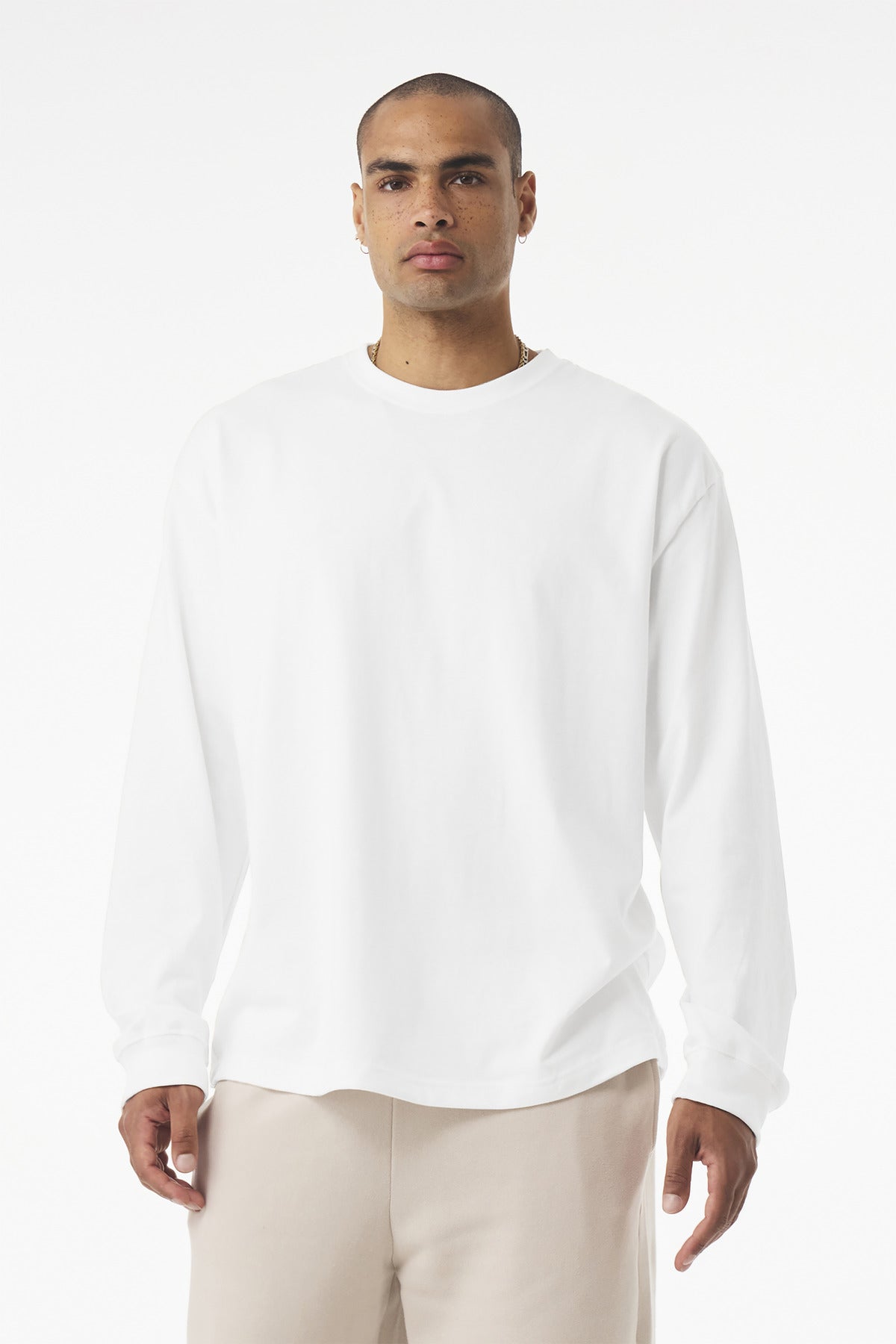 BELLA+CANVAS Unisex 7.5-Ounce Heavyweight Long Sleeve Tee BC4651 White