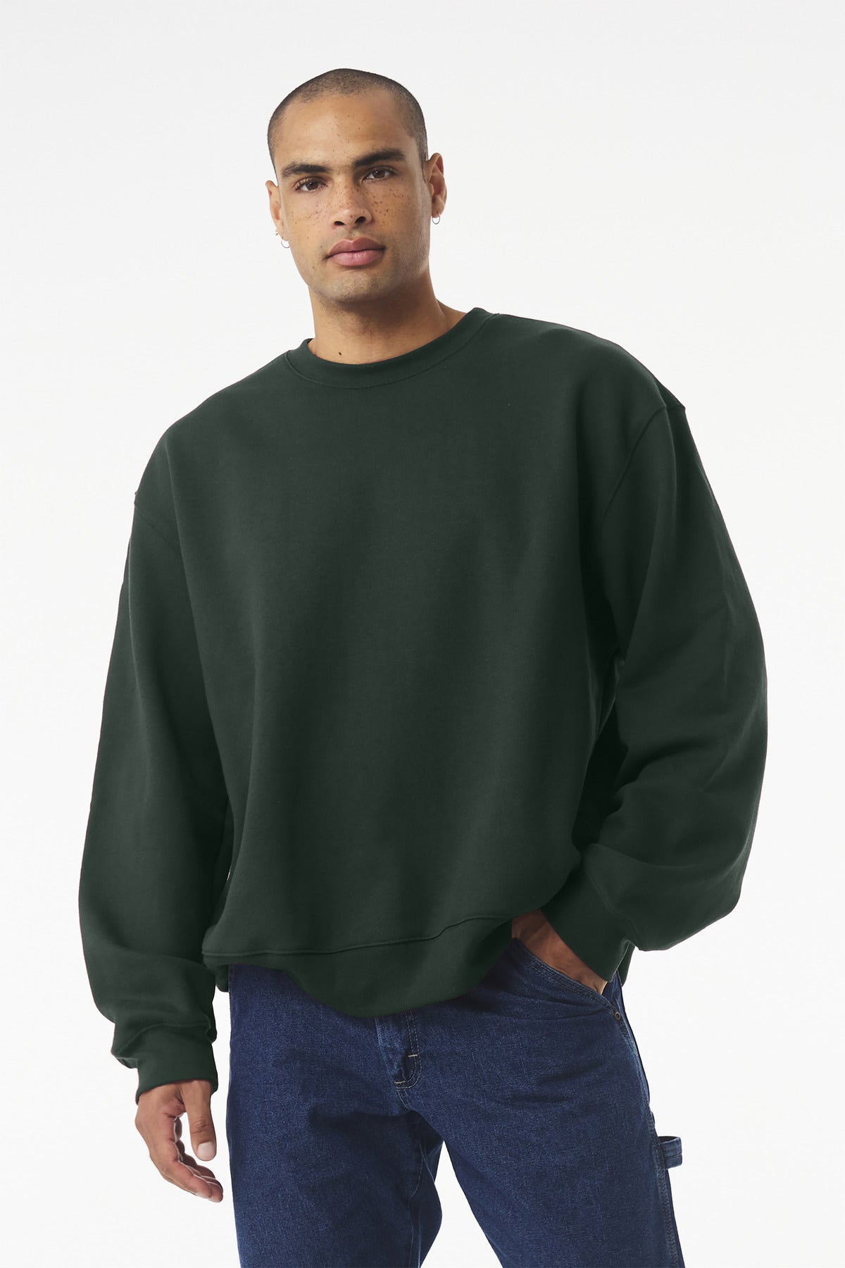 Bella+Canvas Unisex 10-Ounce Heavyweight Crewneck Sweatshirt BC4711 Forest
