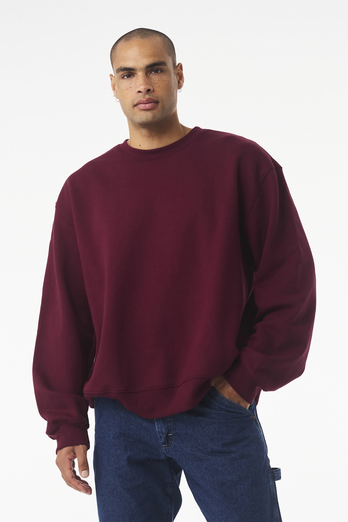 Bella+Canvas Unisex 10-Ounce Heavyweight Crewneck Sweatshirt BC4711 Maroon