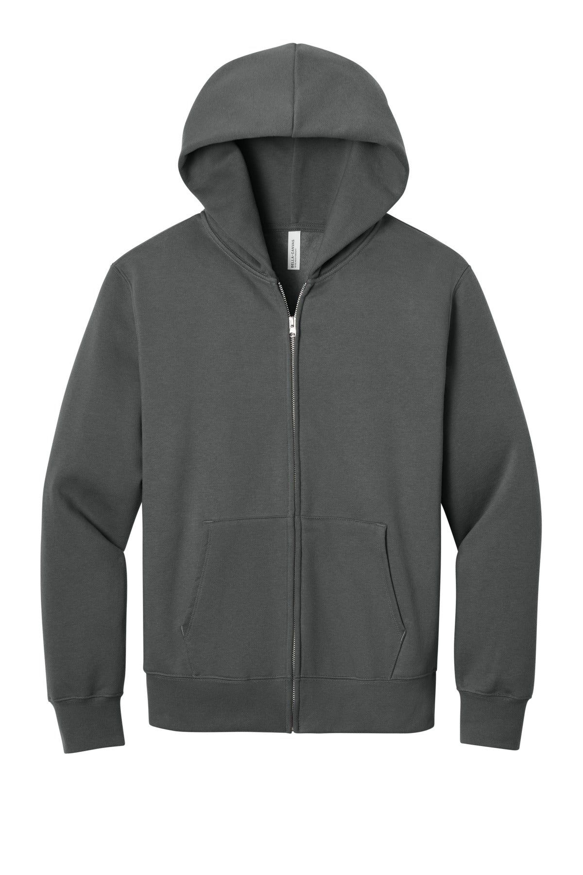 BELLA+CANVAS Unisex 10-Ounce Heavyweight Full-Zip Hooded Sweatshirt BC4739 Asphalt