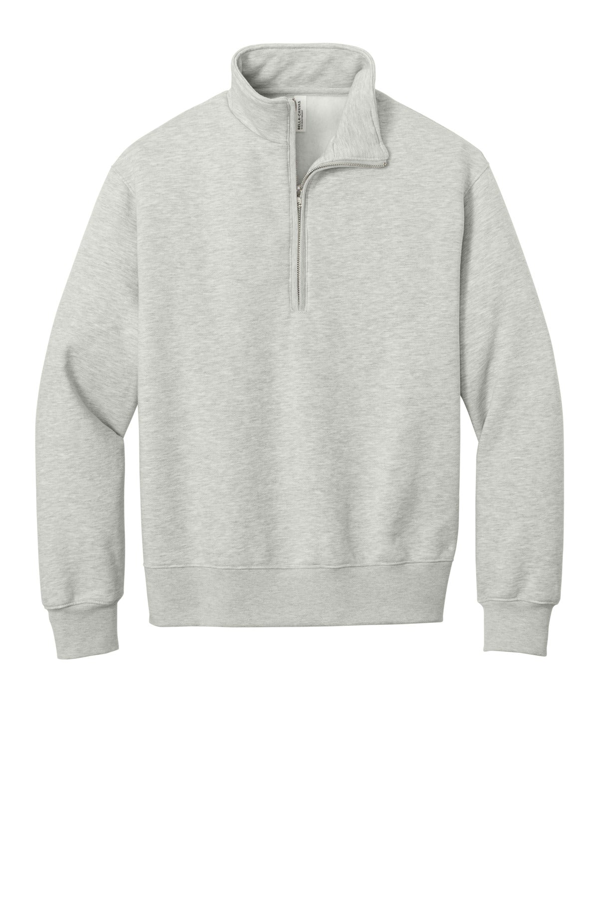 BELLA+CANVAS Unisex 10-Ounce Heavyweight 1/2-Zip Sweatshirt BC4740 Vintage Heather Grey