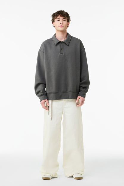 BELLA+CANVAS Unisex 10-Ounce Polo Sweatshirt BC4741 Asphalt