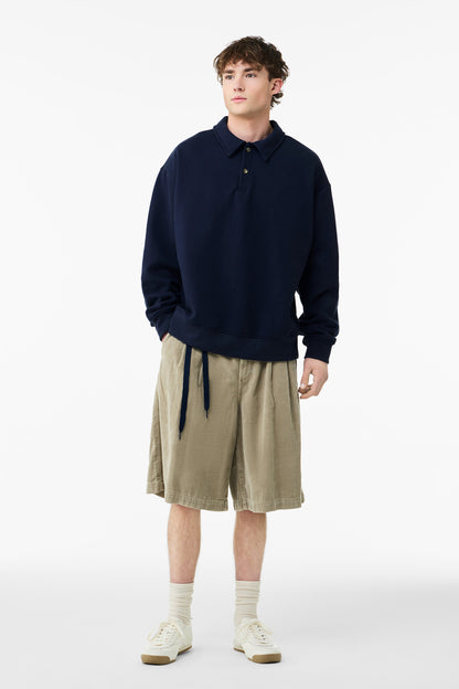 BELLA+CANVAS Unisex 10-Ounce Polo Sweatshirt BC4741 Navy