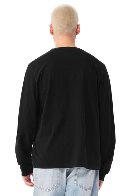 Bella+Canvas Unisex Heavyweight Garment-Dyed Long Sleeve Tee BC4851GD Black