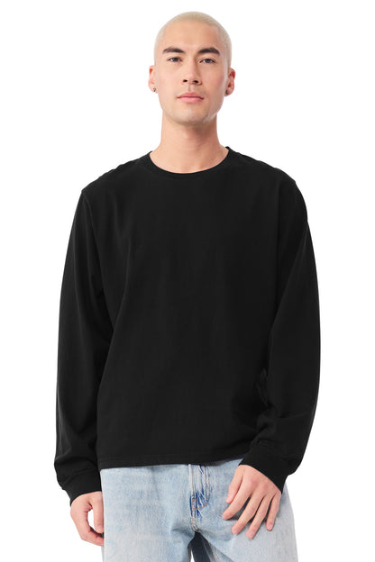 Bella+Canvas Unisex Heavyweight Garment-Dyed Long Sleeve Tee BC4851GD Black