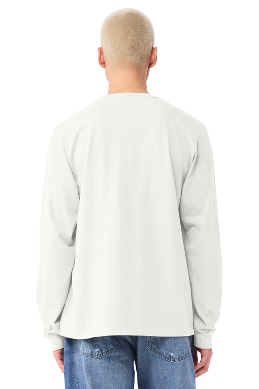 Bella+Canvas Unisex Heavyweight Garment-Dyed Long Sleeve Tee BC4851GD Vintage White