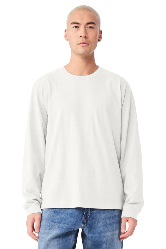 Bella+Canvas Unisex Heavyweight Garment-Dyed Long Sleeve Tee BC4851GD Vintage White