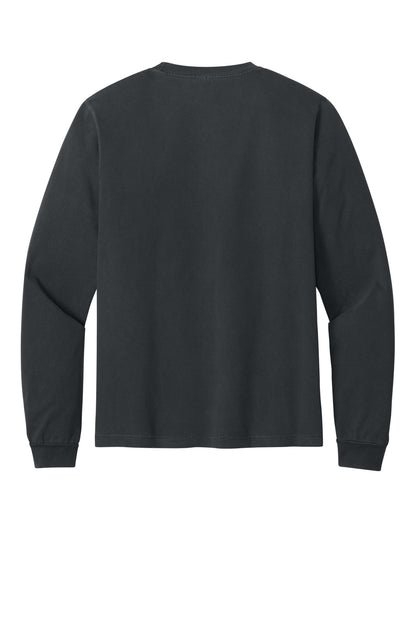 Bella+Canvas Unisex Heavyweight Garment-Dyed Long Sleeve Tee BC4851GD Washed Black