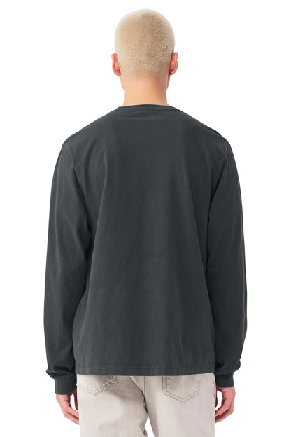 Bella+Canvas Unisex Heavyweight Garment-Dyed Long Sleeve Tee BC4851GD Washed Black