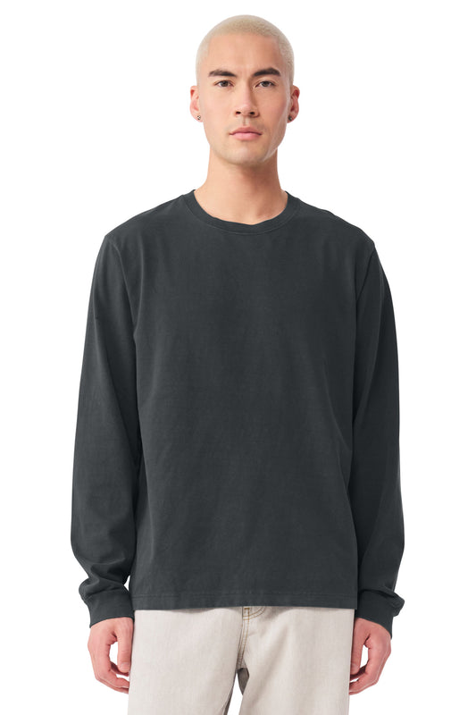 Bella+Canvas Unisex Heavyweight Garment-Dyed Long Sleeve Tee BC4851GD Washed Black