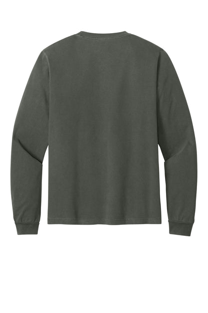 Bella+Canvas Unisex Heavyweight Garment-Dyed Long Sleeve Tee BC4851GD Washed Charcoal