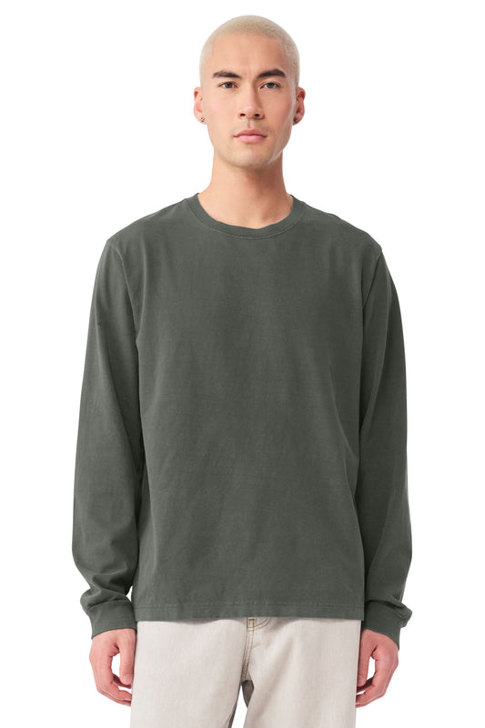 Bella+Canvas Unisex Heavyweight Garment-Dyed Long Sleeve Tee BC4851GD Washed Charcoal