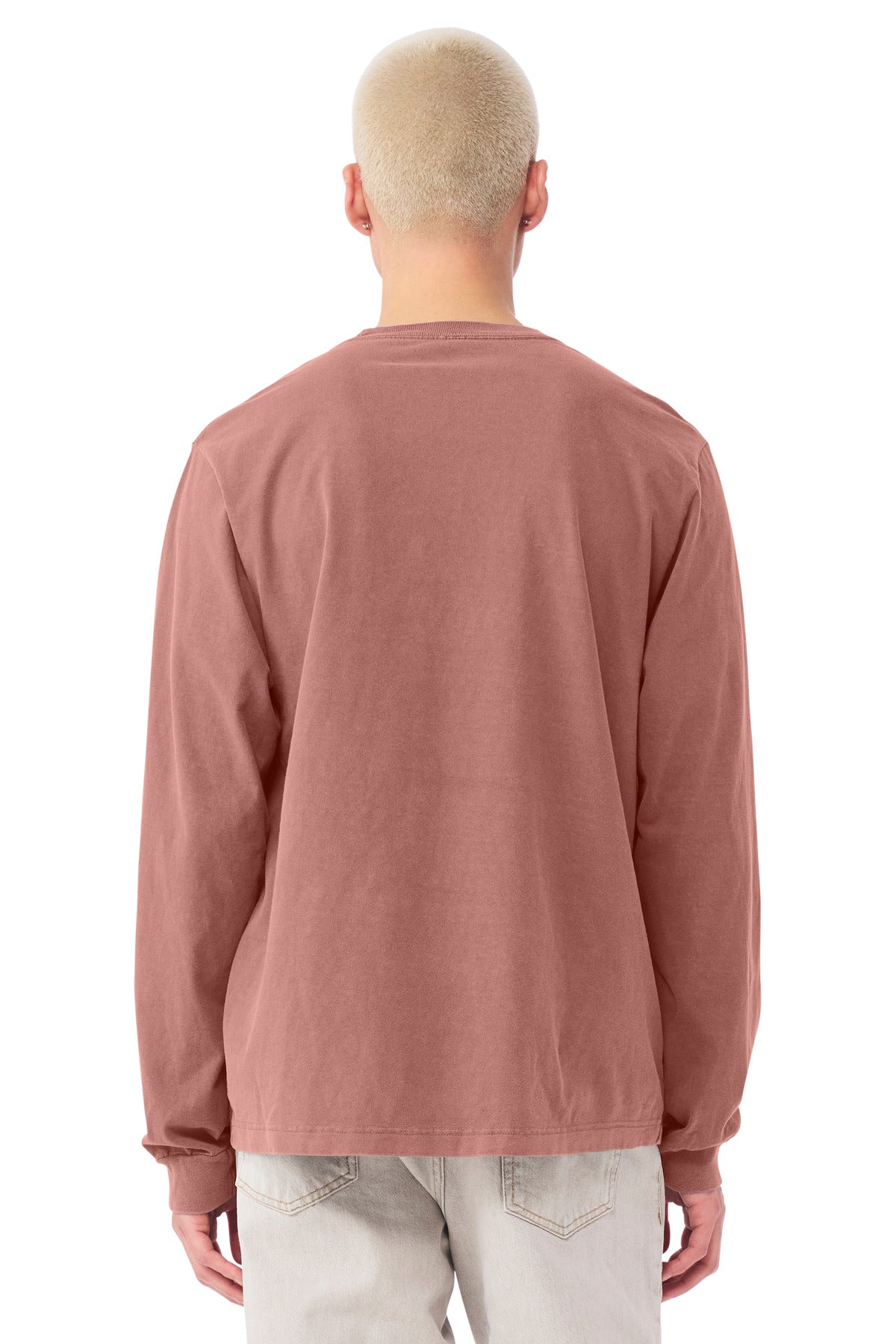 Bella+Canvas Unisex Heavyweight Garment-Dyed Long Sleeve Tee BC4851GD Washed Chestnut