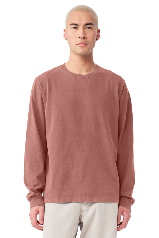 Bella+Canvas Unisex Heavyweight Garment-Dyed Long Sleeve Tee BC4851GD Washed Chestnut
