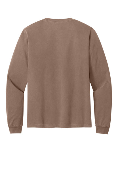 Bella+Canvas Unisex Heavyweight Garment-Dyed Long Sleeve Tee BC4851GD Washed Cocoa