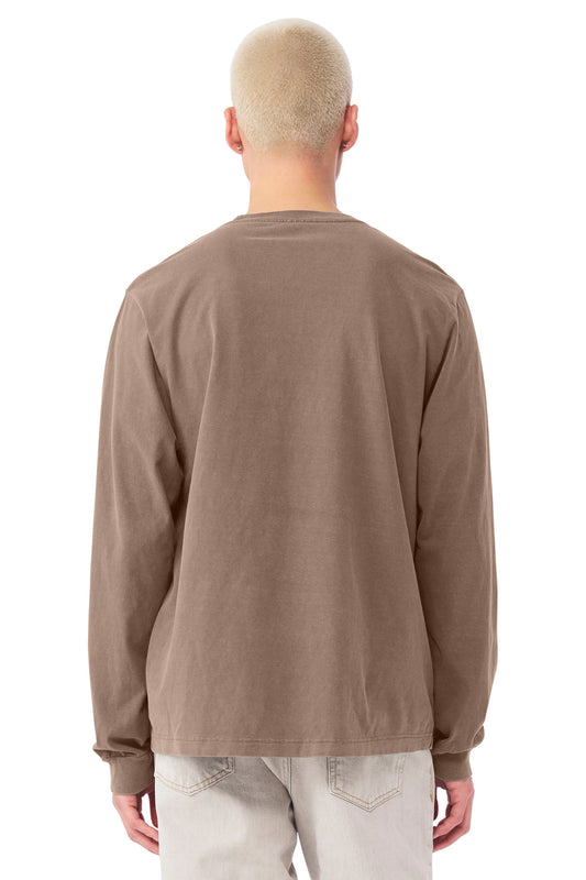 Bella+Canvas Unisex Heavyweight Garment-Dyed Long Sleeve Tee BC4851GD Washed Cocoa