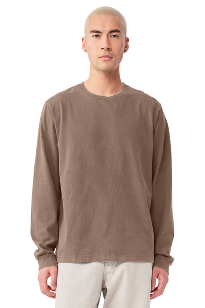Bella+Canvas Unisex Heavyweight Garment-Dyed Long Sleeve Tee BC4851GD Washed Cocoa