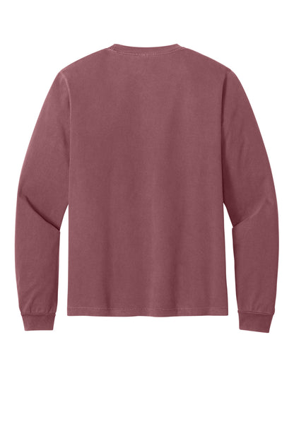 Bella+Canvas Unisex Heavyweight Garment-Dyed Long Sleeve Tee BC4851GD Washed Maroon