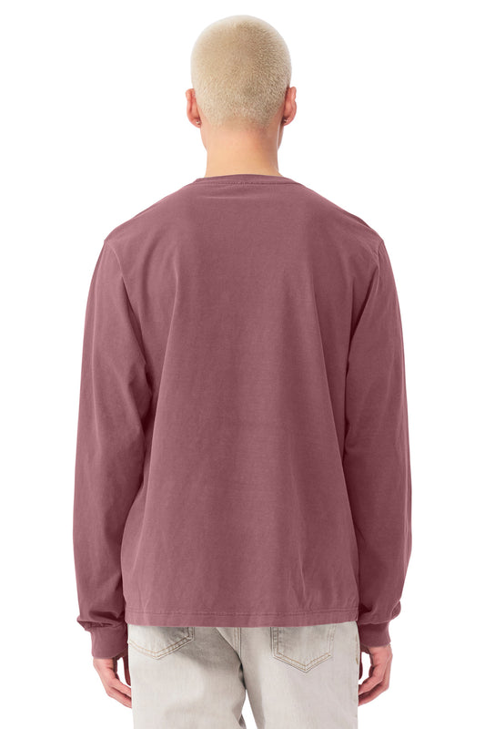 Bella+Canvas Unisex Heavyweight Garment-Dyed Long Sleeve Tee BC4851GD Washed Maroon