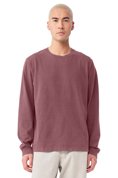 Bella+Canvas Unisex Heavyweight Garment-Dyed Long Sleeve Tee BC4851GD Washed Maroon