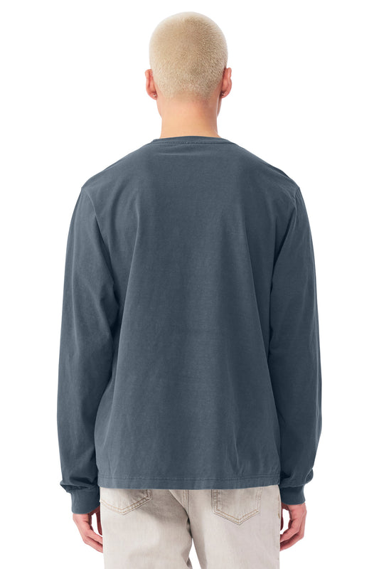 Bella+Canvas Unisex Heavyweight Garment-Dyed Long Sleeve Tee BC4851GD Washed Navy