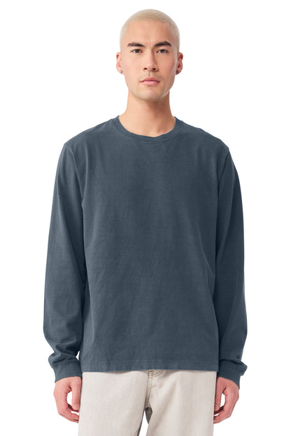 Bella+Canvas Unisex Heavyweight Garment-Dyed Long Sleeve Tee BC4851GD Washed Navy