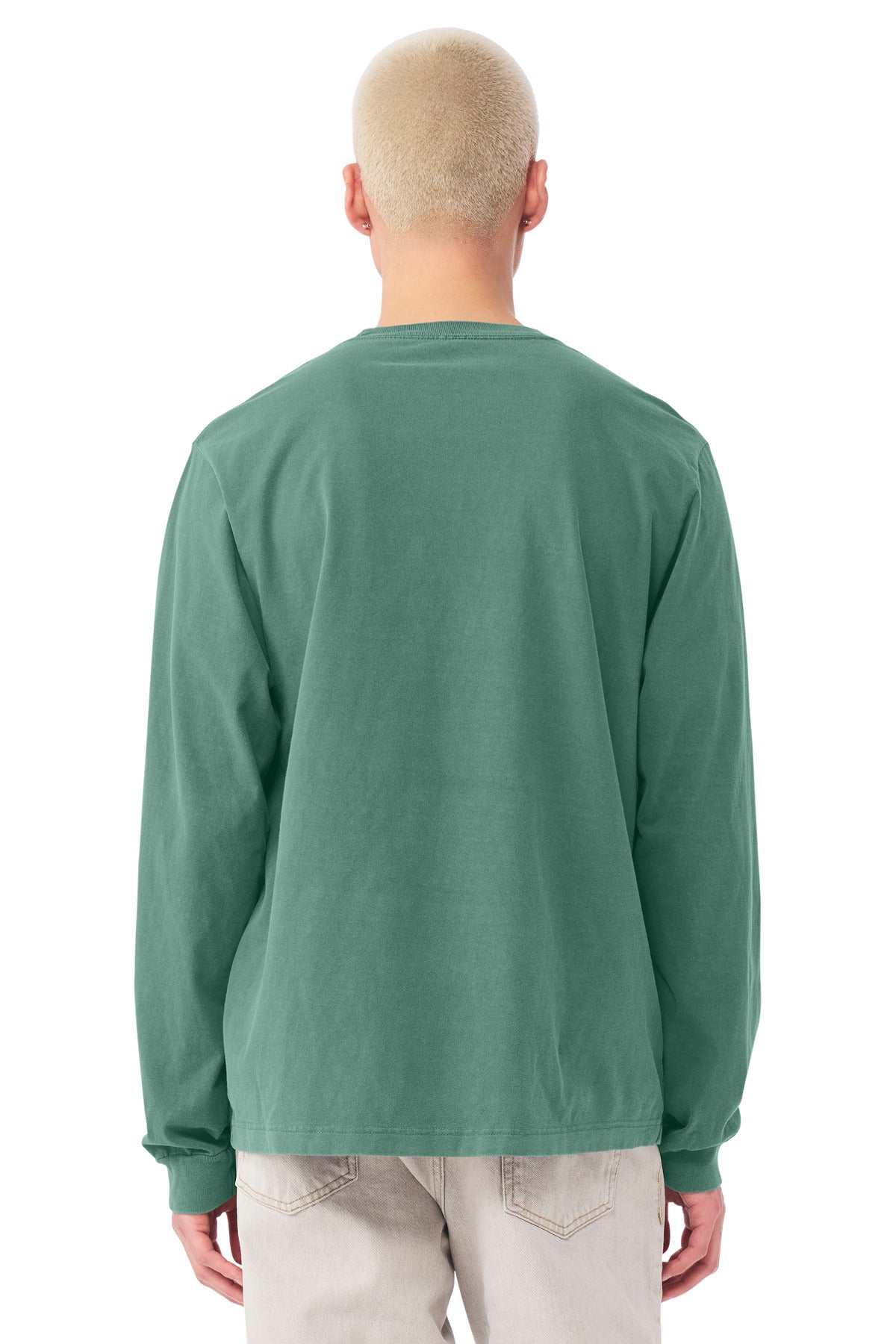Bella+Canvas Unisex Heavyweight Garment-Dyed Long Sleeve Tee BC4851GD Washed Pine