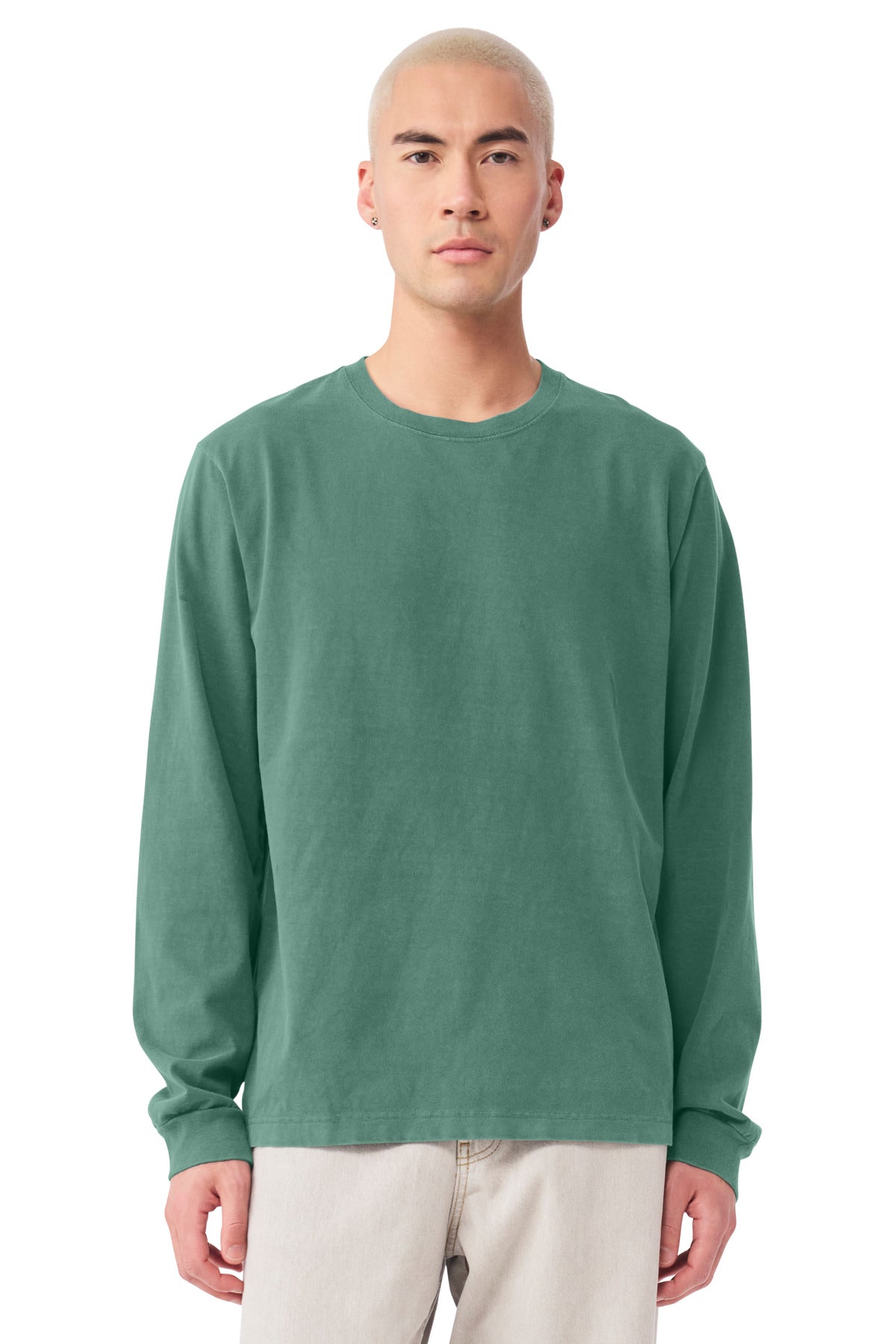 Bella+Canvas Unisex Heavyweight Garment-Dyed Long Sleeve Tee BC4851GD Washed Pine