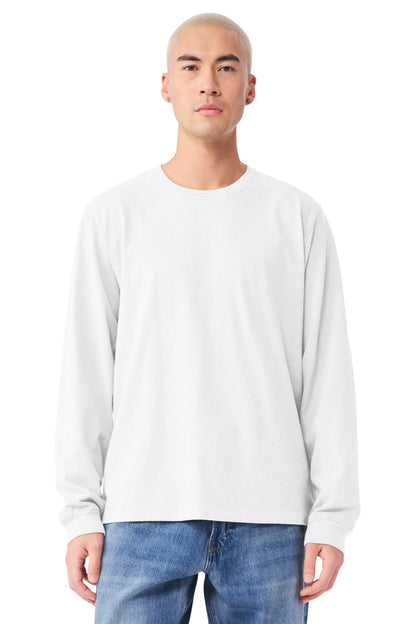 Bella+Canvas Unisex Heavyweight Garment-Dyed Long Sleeve Tee BC4851GD White