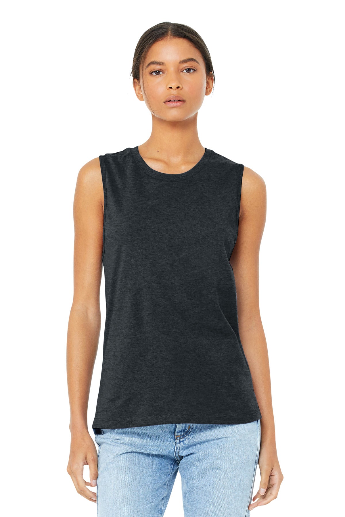 BELLA+CANVAS  Women's Jersey Muscle Tank. BC6003 Dark Grey Heather