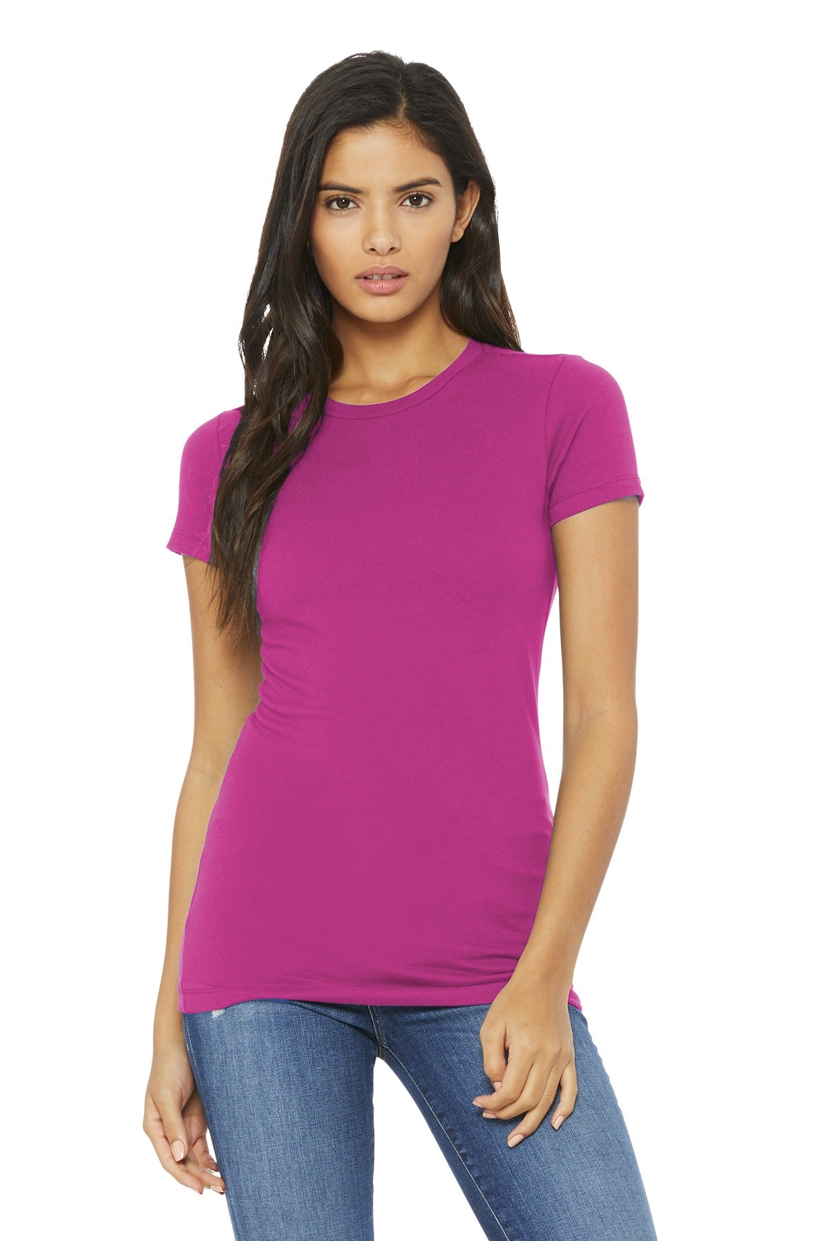 BELLA+CANVAS  Women's Slim Fit Tee. BC6004 Berry