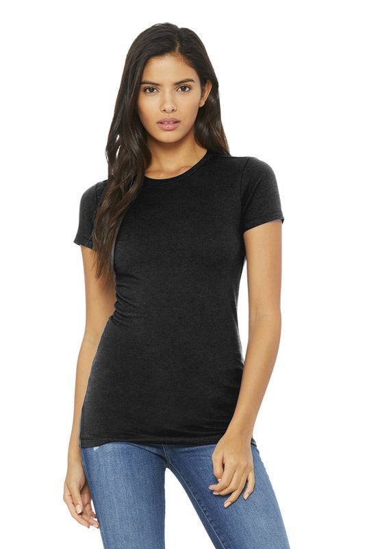 BELLA+CANVAS  Women's Slim Fit Tee. BC6004 Black Heather