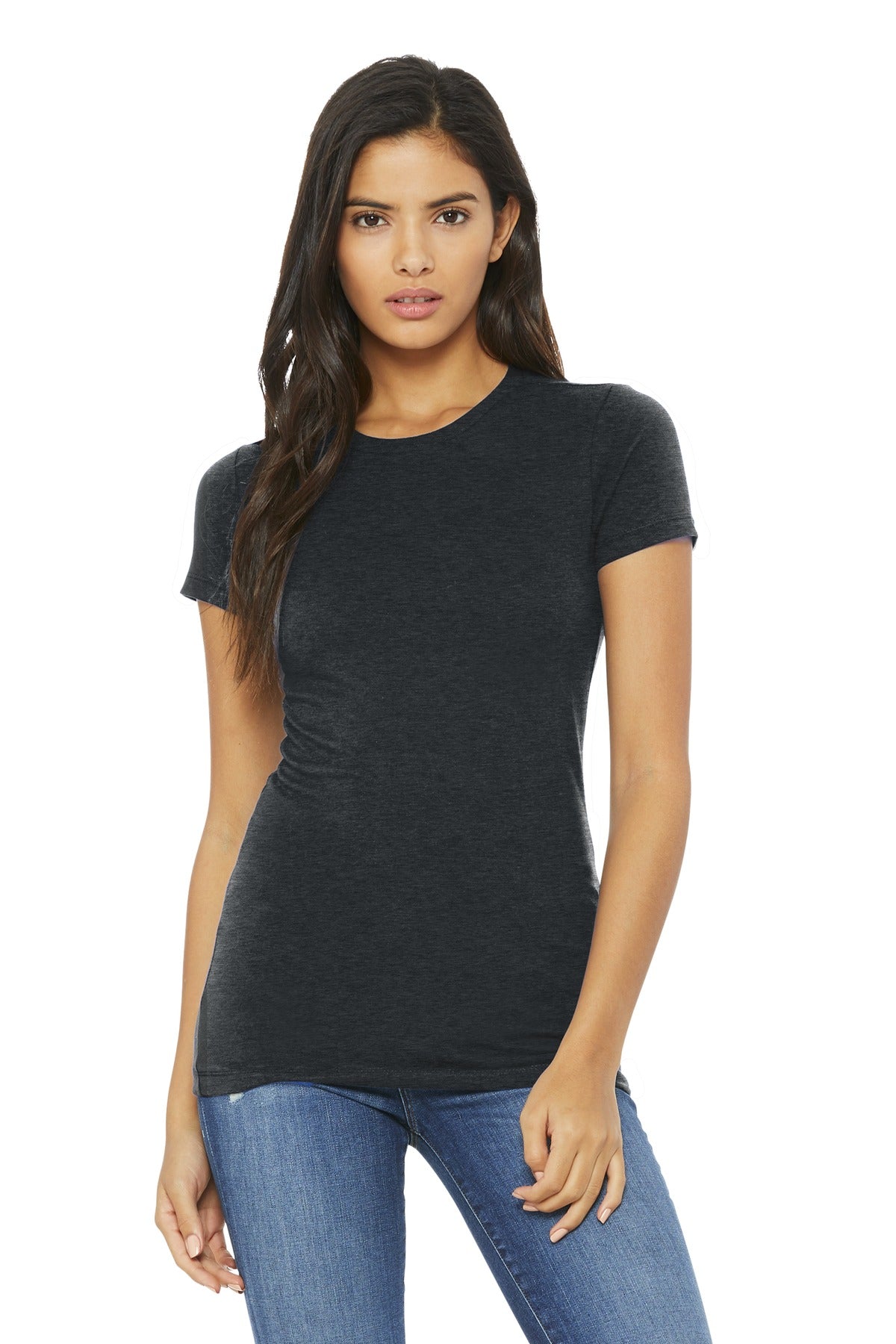 Bella+Canvas Women's Slim Fit Tee BC6004 Dark Grey Heather